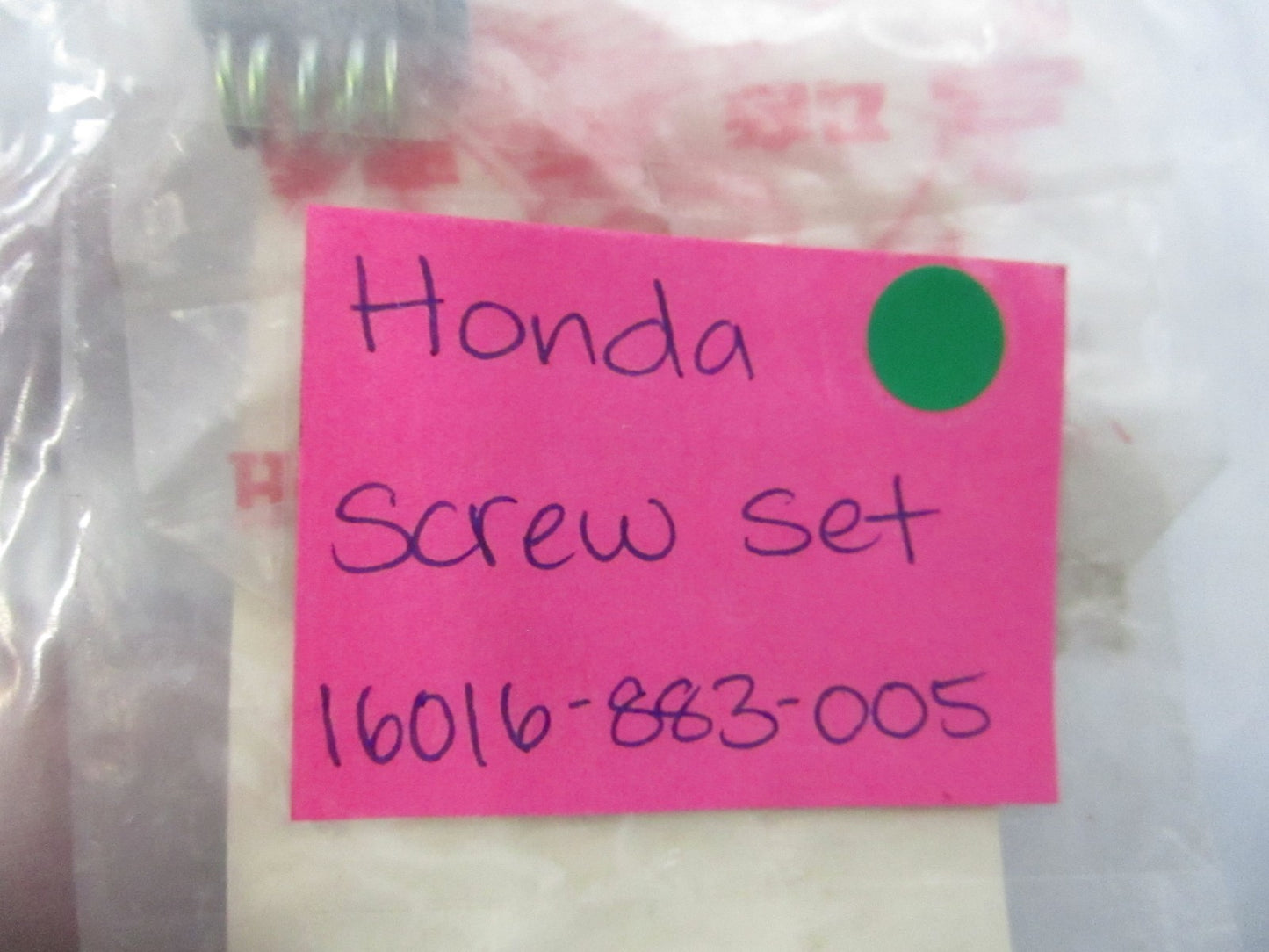 NEW OEM 16016-883-005 Honda Screw Set 0810