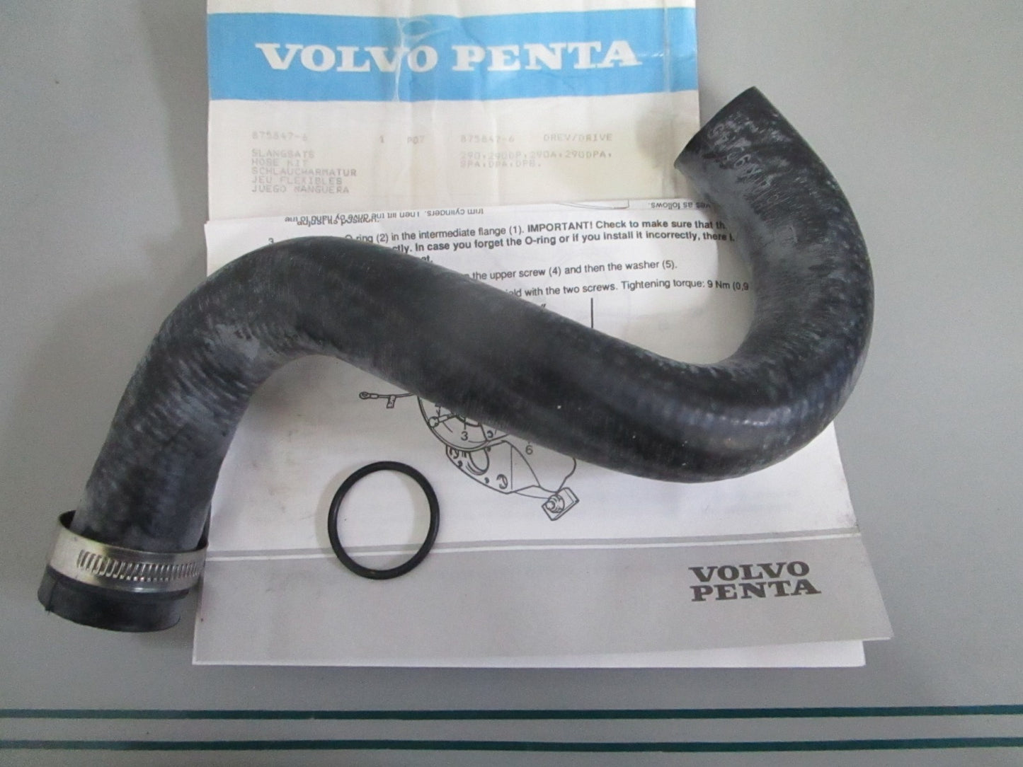 NEW OEM 875847 Volvo Penta Hose Kit 0820
