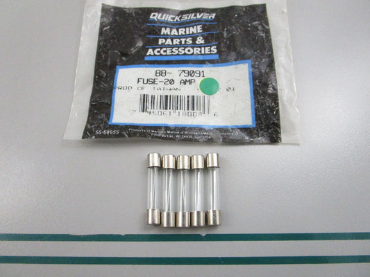NEW OEM (LOT OF 5) 88-79091 Mercury Quicksilver 20 AMP Fuse 0810