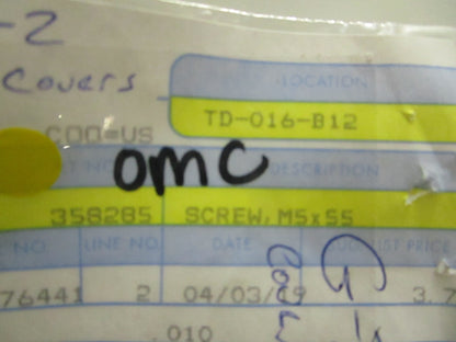 *NEW OEM* 0810 OMC Johnson Evinrude M5 x 55 Screw 358285 0358285