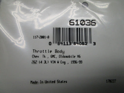*NEW* 0810 Fel-Pro Throttle Body Gasket 61036