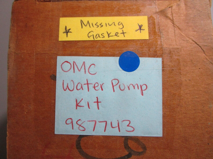 *NEW OEM* 0810 OMC Johnson Evinrude Water Pump Kit 0987743 *Missing Gasket*