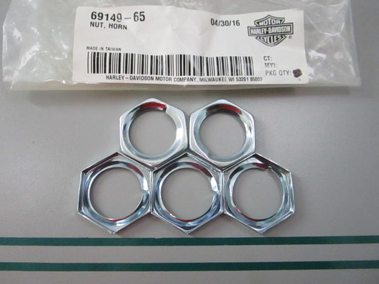 NEW OEM (LOT OF 5) 69149-65 Harley Davidson Horn Nut 0810