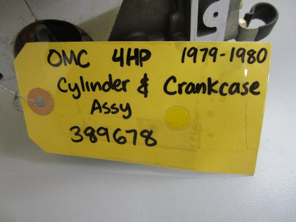 *NEW OEM* 0820 OMC Johnson Evinrude 4HP Cylinder & Crankcase Assy 389678 0389678