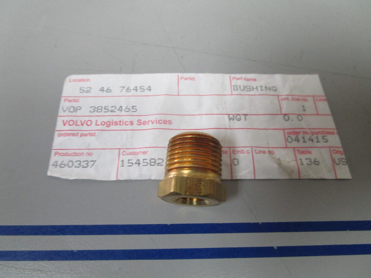 *NEW OEM* 0720 Volvo Penta Bushing 3852465