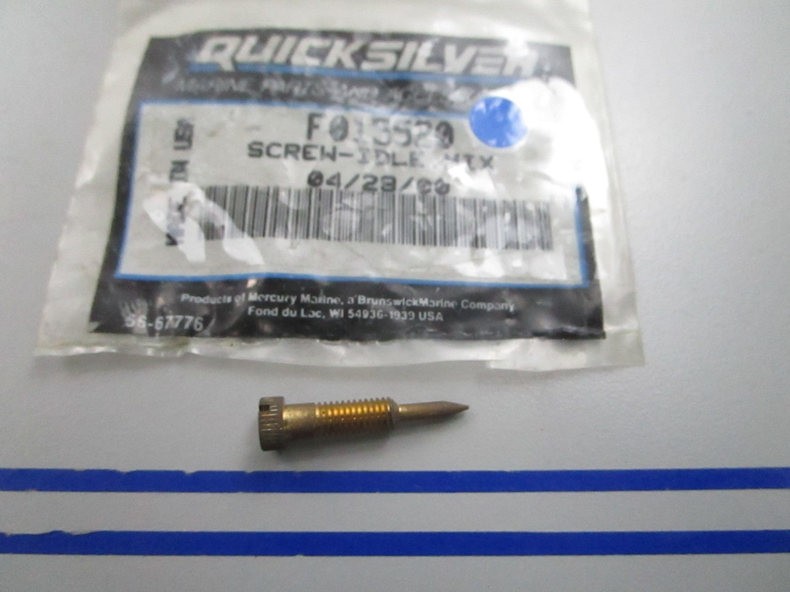 NEW OEM F015520 Mercury Quicksilver Idle Mix Screw 0810