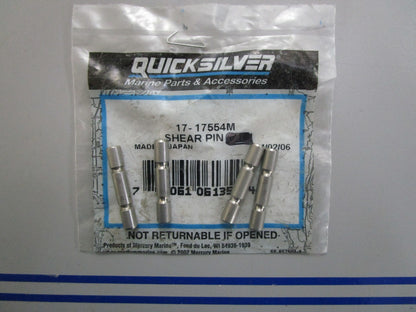 *NEW OEM* (LOT OF 4) 0770 Mercury Quicksilver Shear Pin 17-17554M