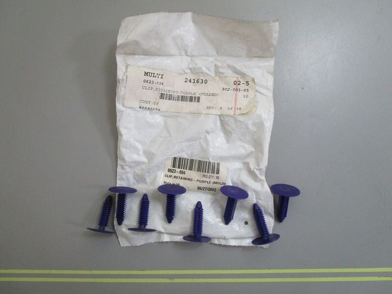 *NEW OEM* (LOT OF 8) 0770 Arctic Cat Tigershark Purple Retaining Clip 0623-694