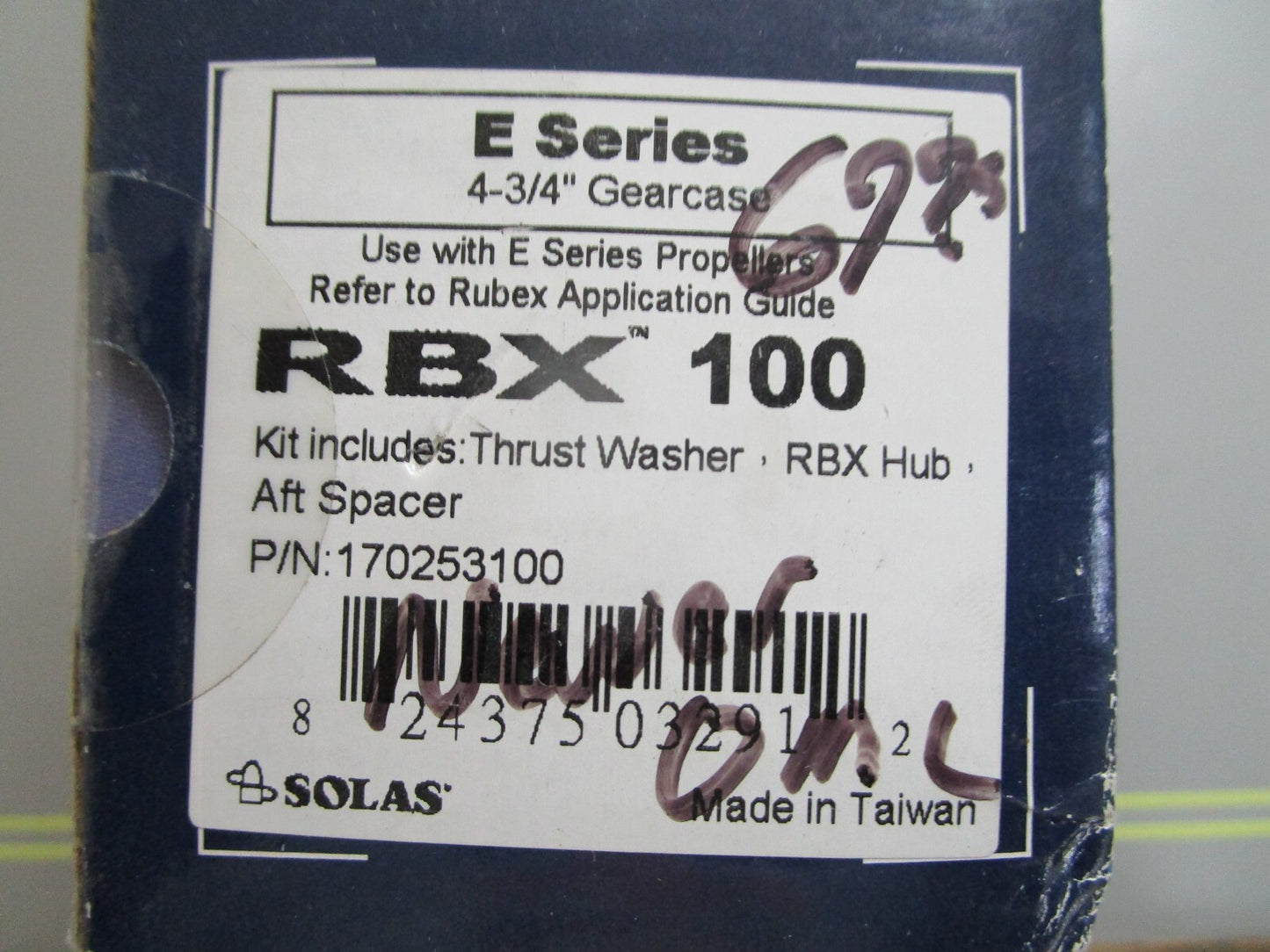 *NEW* 0810 Solas RBX 100 Prop Hub Kit 170253100