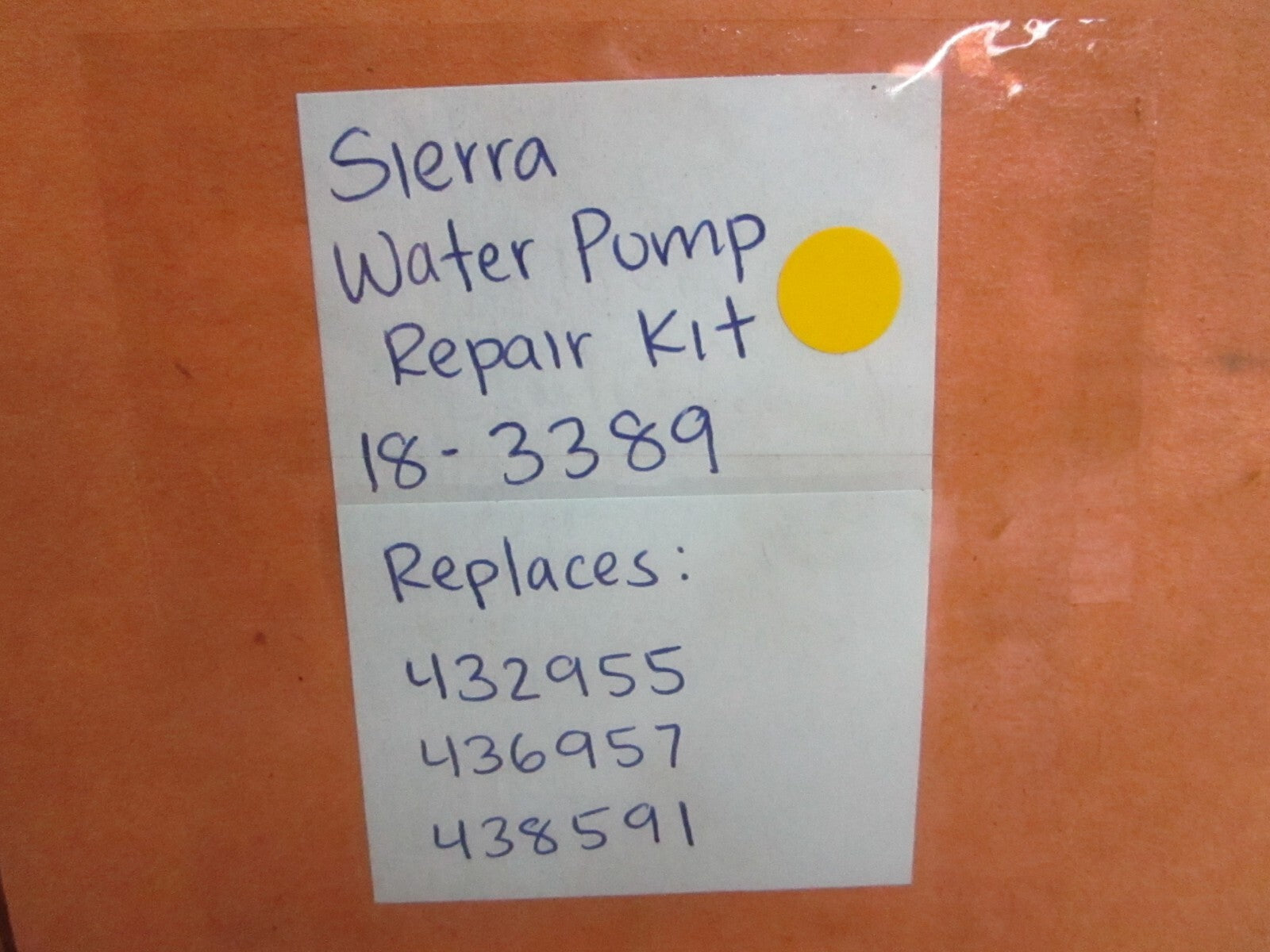 *NEW* 0820 Sierra Water Pump Kit 18-3389 Replaces: 432955 436957 438591