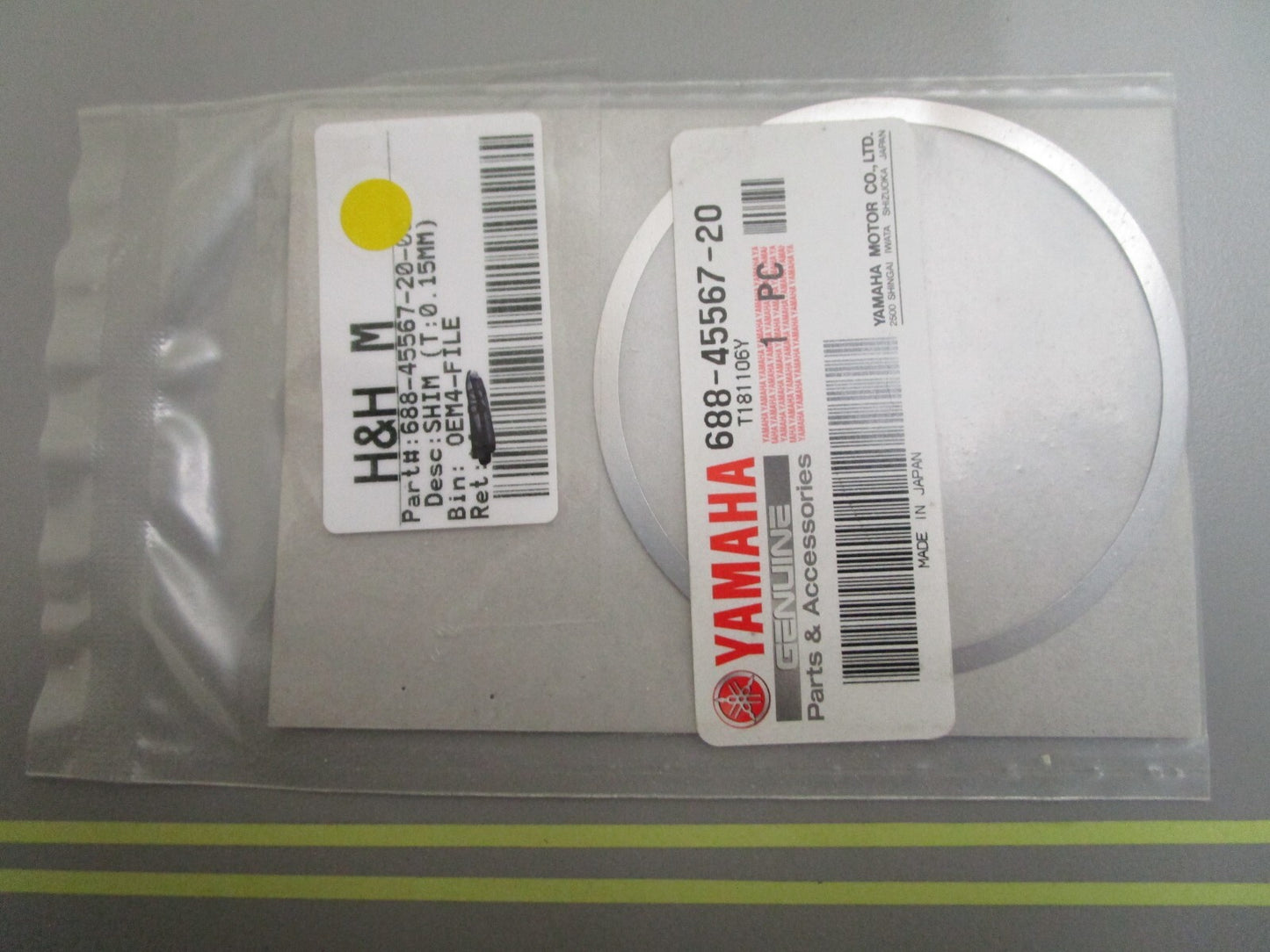*NEW OEM* 0810 Yamaha (T:0.15MM) Shim 688-45587-20-00