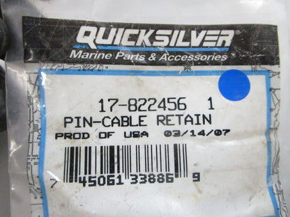 NEW OEM 17-822456 1 Mercury Quicksilver Cable Retain Pin 0810