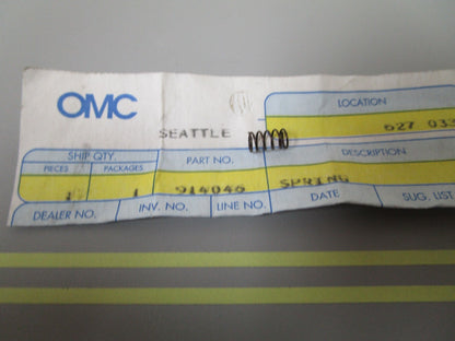 *NEW OEM* 0810 OMC Johnson Evinrude Spring 914046 0914046