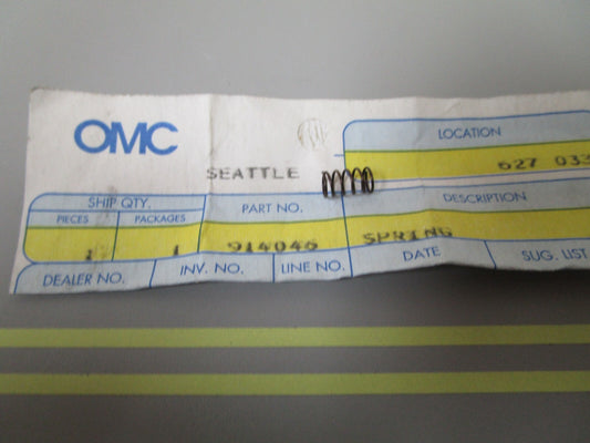 *NEW OEM* 0810 OMC Johnson Evinrude Spring 914046 0914046