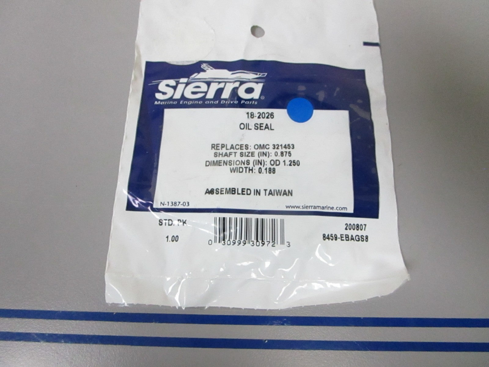 NEW 18-2026 Replaces: OMC 321453 0321453 Sierra Oil Seal 0720