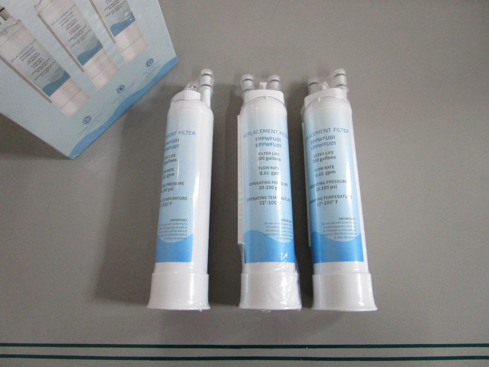 Frigidaire Replacement Water Filter LOT OF 3 FPPWFU01 EPPWFU01 NOS 0820