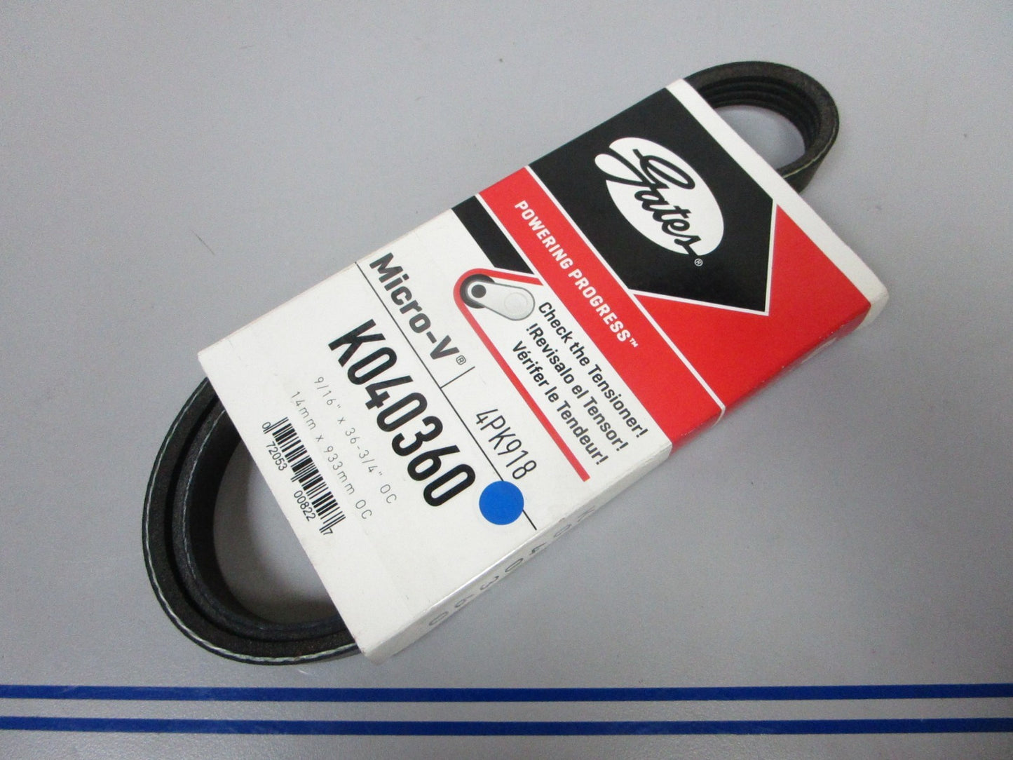 NEW K040360 Gates Micro-V 9/16" x 36 ¾" Serpentine Belt 0720