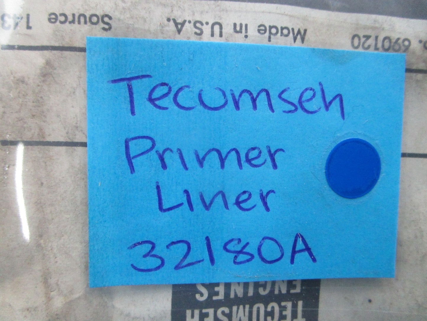 NEW OEM 32180A Tecumseh Primer Liner 0810
