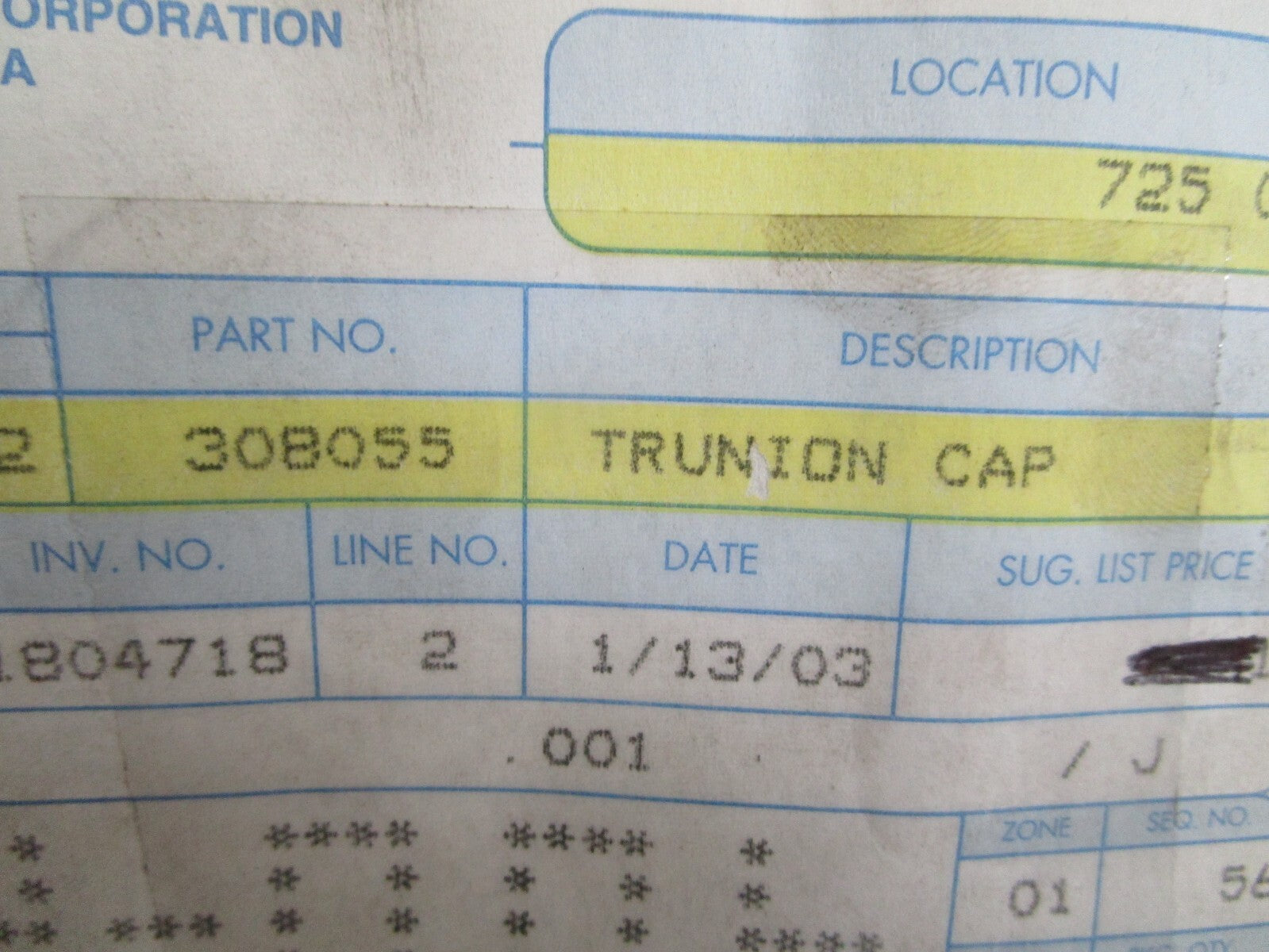 *NEW OEM* (LOT OF 2) 0820 OMC Johnson Evinrude Trunion Cap 308055 0308055