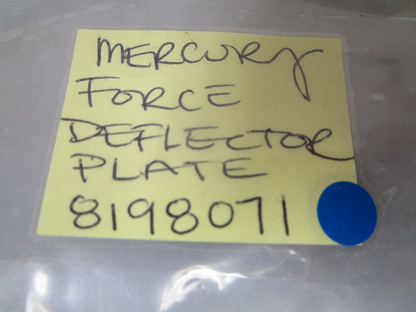 NEW OEM 8198071 Mercury Quicksilver Force Deflector Plate 0720