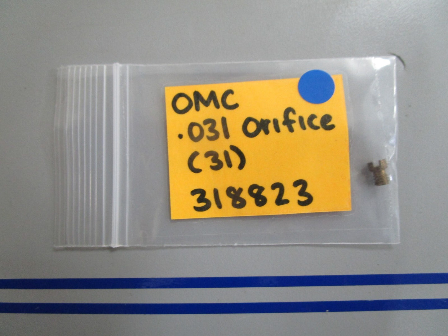 *NEW OEM* 0810 OMC Johnson Evinrude .031 Orifice (31) 318823 0318823