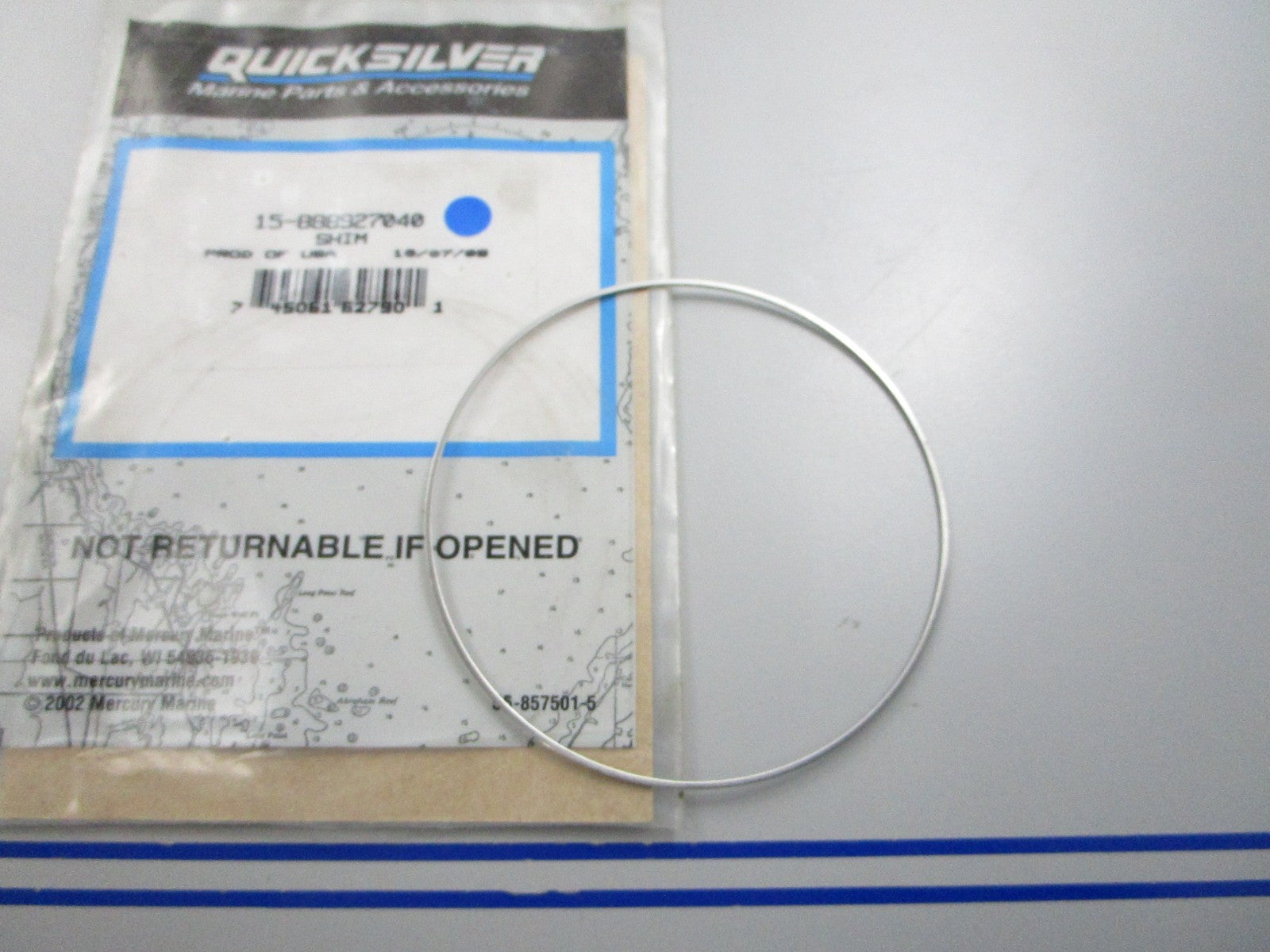 NEW OEM 15-888927040 Mercury Quicksilver Shim 0810