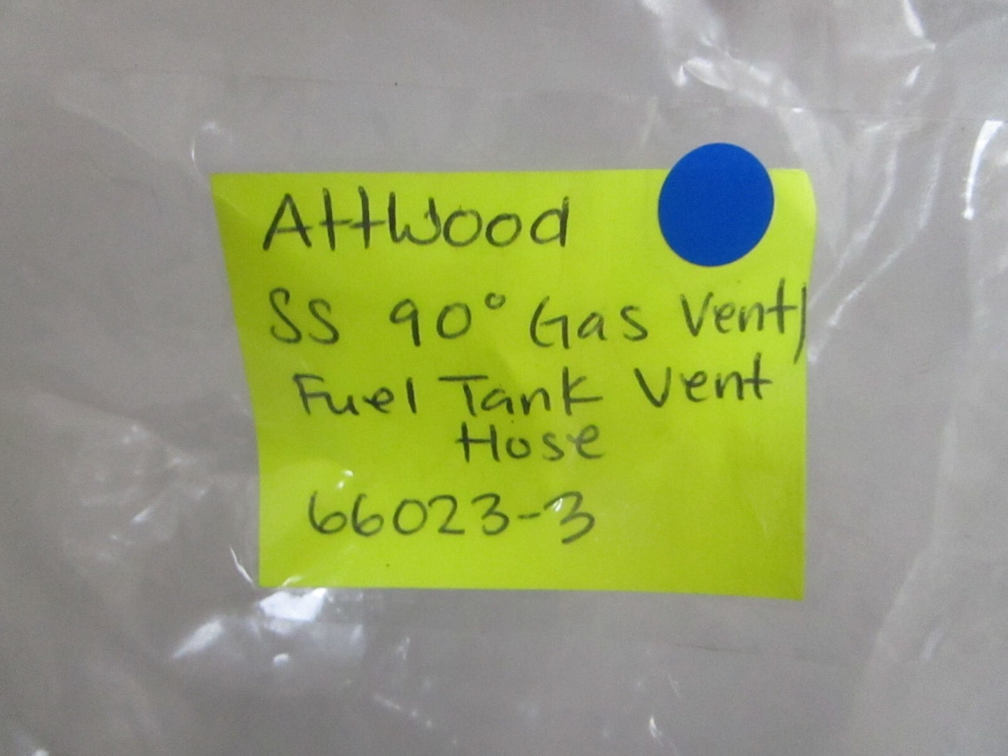*NEW* 0810 Attwood SS 90 Degree Gas Vent Fuel Tank Vent Hose 66023-3