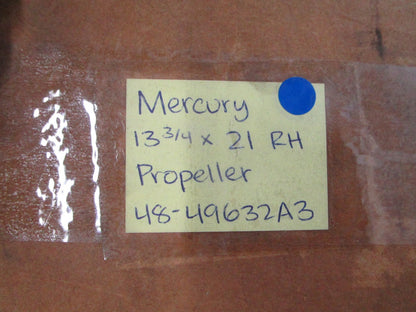 NEW OEM 48-49632A3 Mercury Quicksilver 13 3/4 x 21 RH Propeller 0810