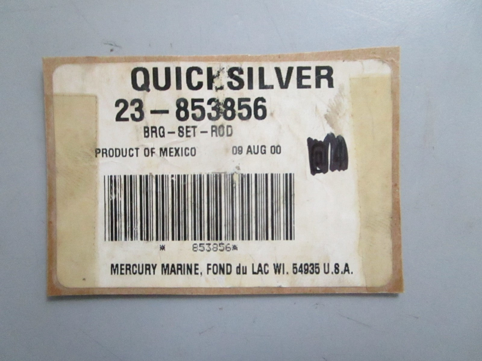 *NEW OEM* 0820 Mercury Quicksilver Bearing Set 23-853856