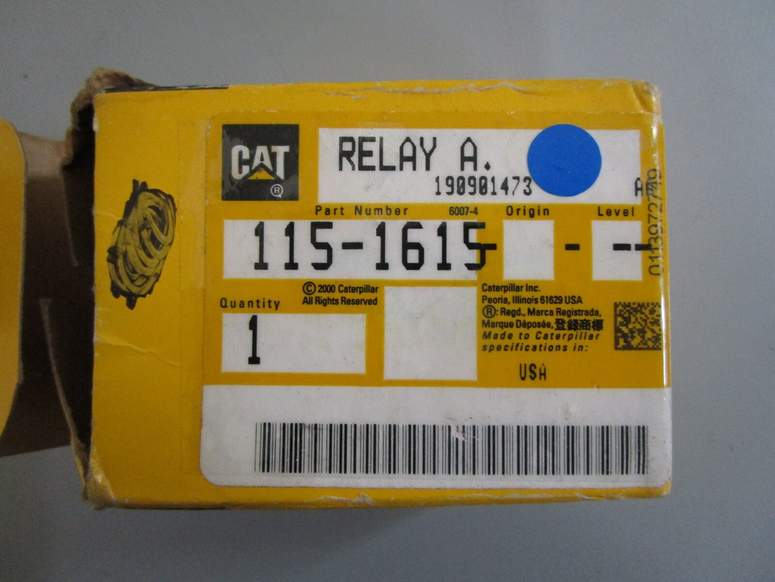 *NEW OEM* 0820 CAT Relay Assy 115-1616