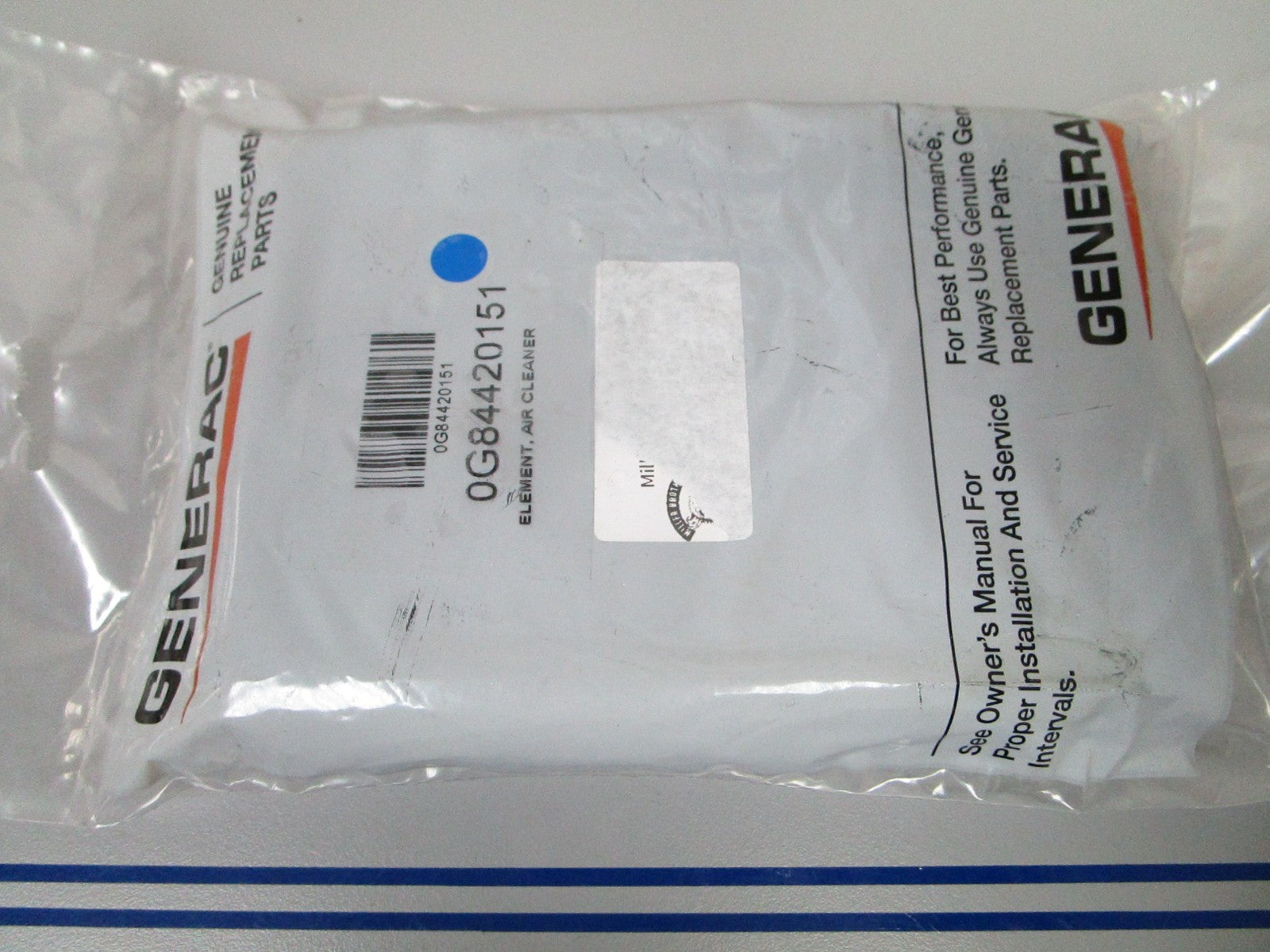 NEW OEM 0G84420151 Generac Air Cleaner Element 0720