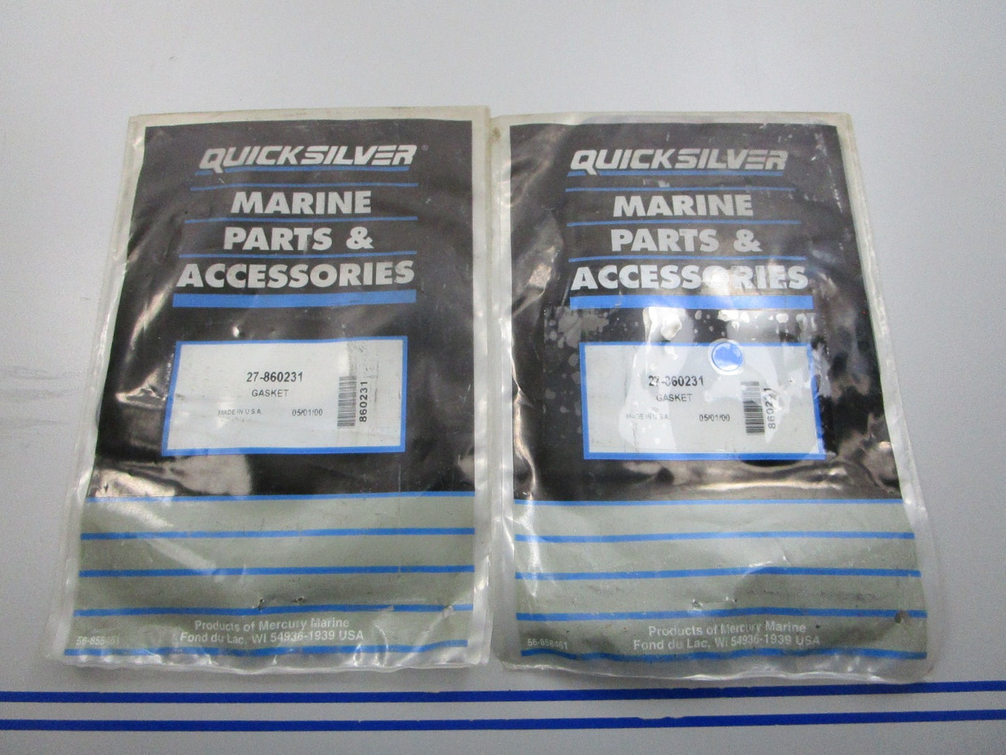 NEW OEM (LOT OF 2) 27-860231 Mercury Quicksilver Gasket 0810