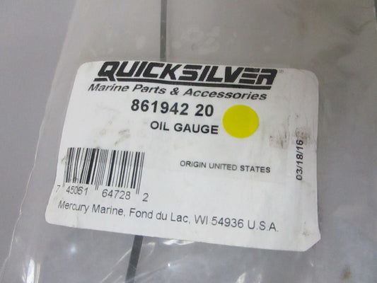 *NEW OEM* 0720 Mercury Quicksilver Oil Gauge 861942 20