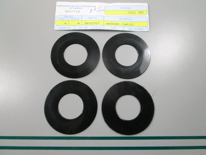 NEW OEM (LOT OF 4) 3852557 OMC Johnson Evinrude Thrust Washer 0810