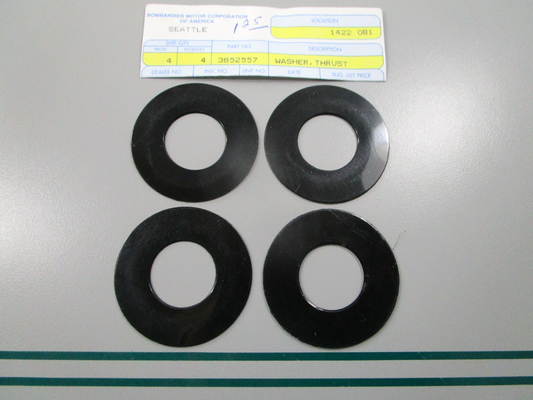 NEW OEM (LOT OF 4) 3852557 OMC Johnson Evinrude Thrust Washer 0810