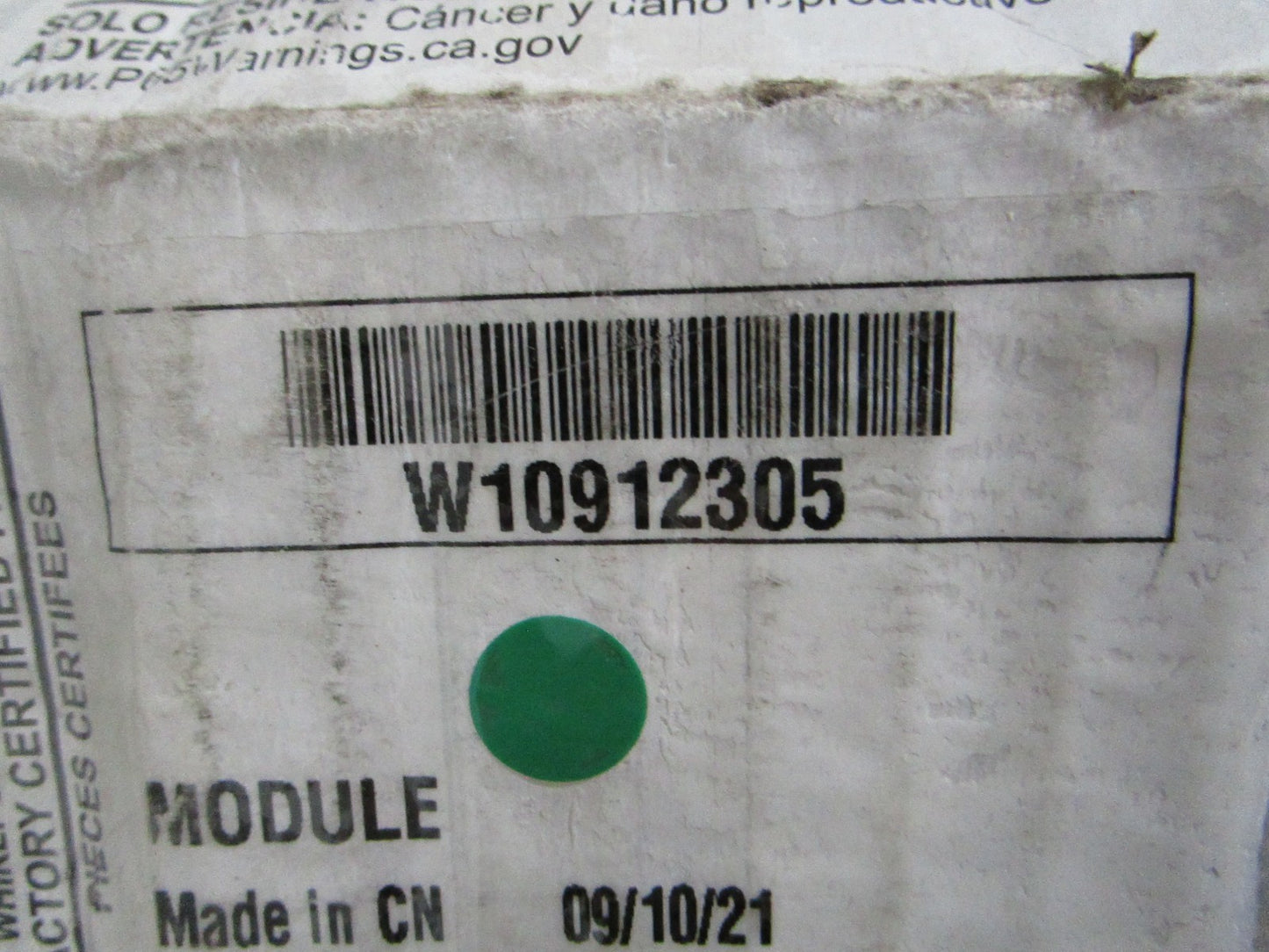Whirlpool NEW OEM Range Stove Control Module W10912305 Maytag NOS Part 0820