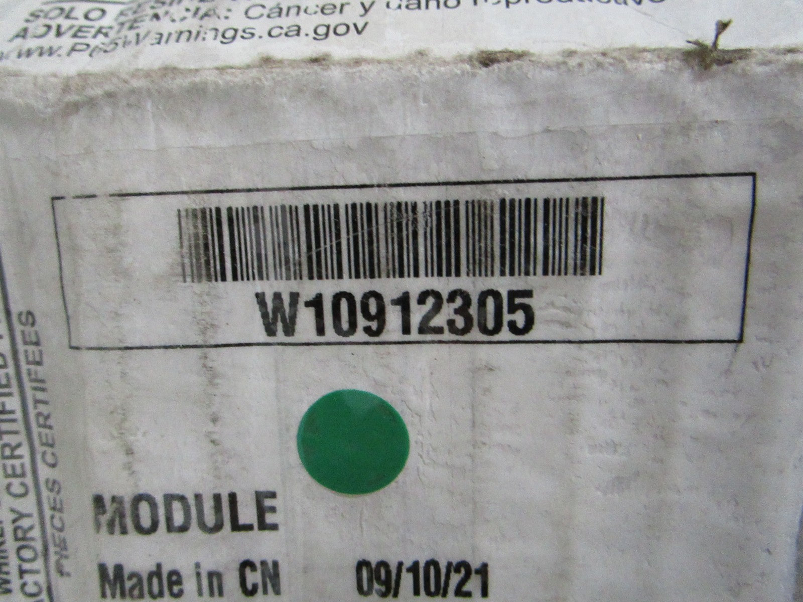 Whirlpool NEW OEM Range Stove Control Module W10912305 Maytag NOS Part 0820