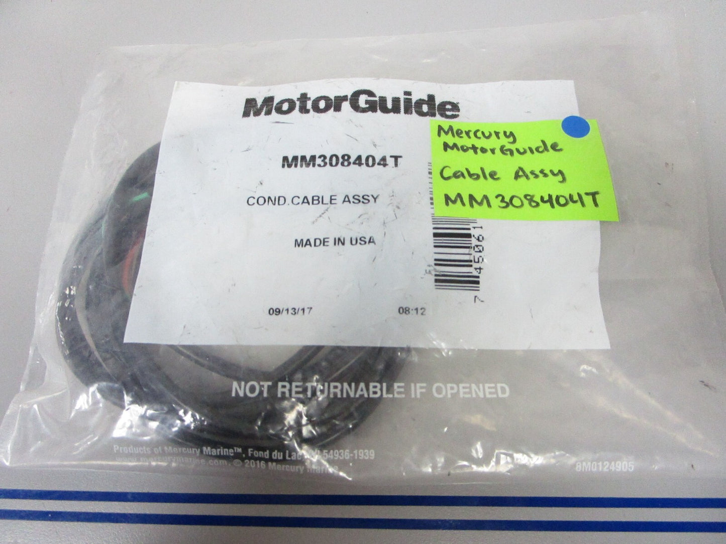 *NEW OEM* 0720 Mercury Motorguide Cable Assembly MM308404T