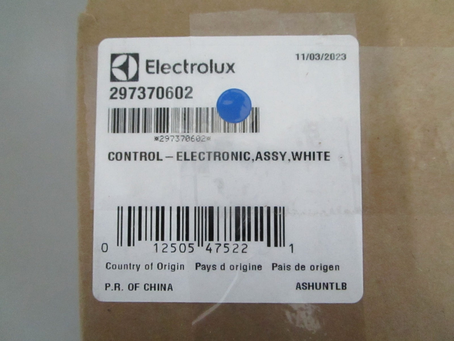 *NEW OEM* 0820 Electrolux Electronic Control Assy 297370602