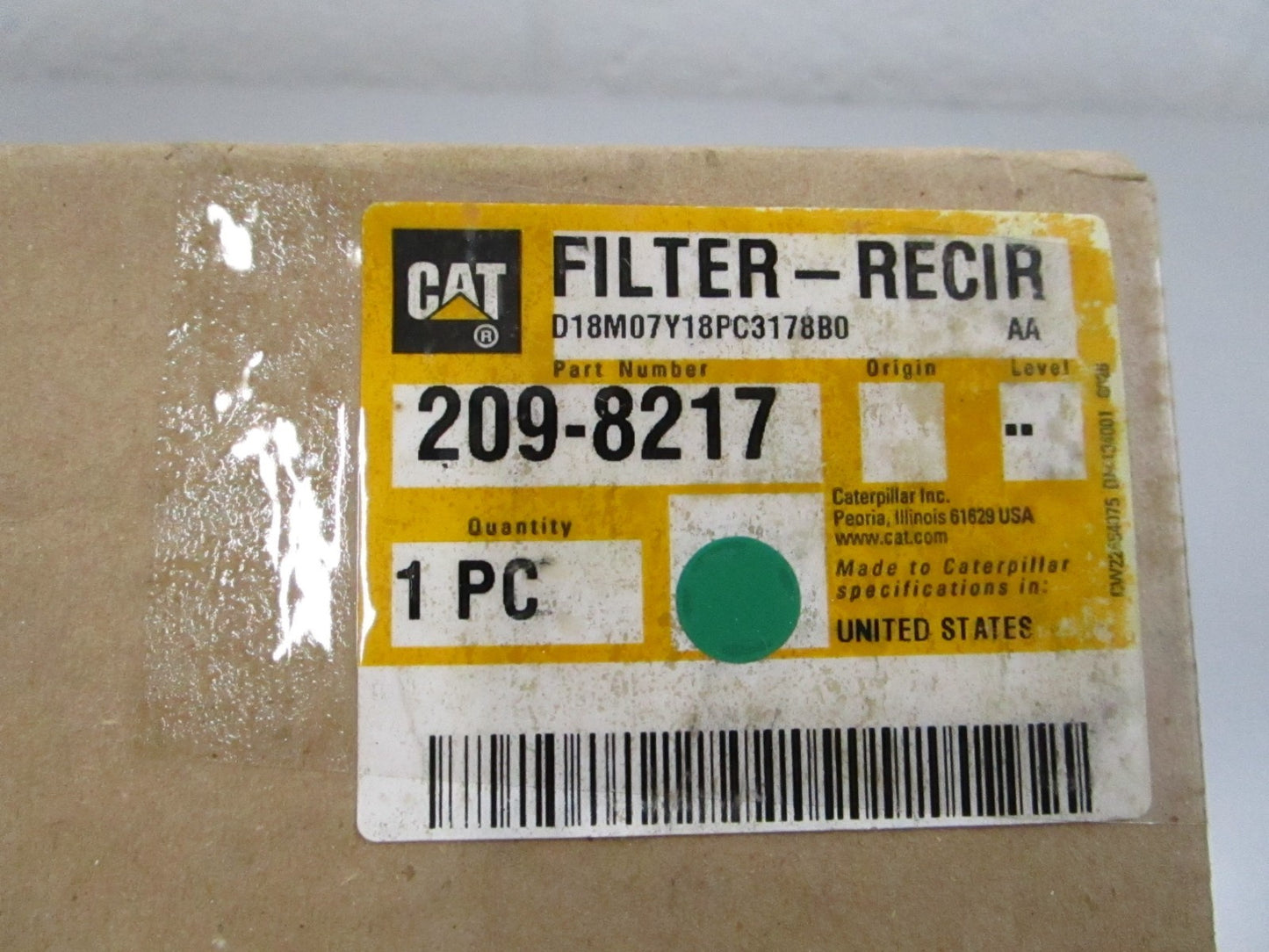 CAT NEW OEM Cab Air Filter 209-8217 Std Efficiency D6K D7E D8T D9T NOS 0810