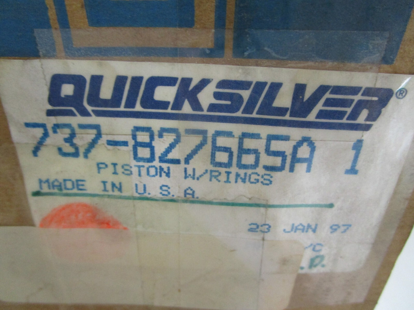 *NEW OEM* 0820 Mercury Quicksilver Piston w/ Rings 737-827665A1