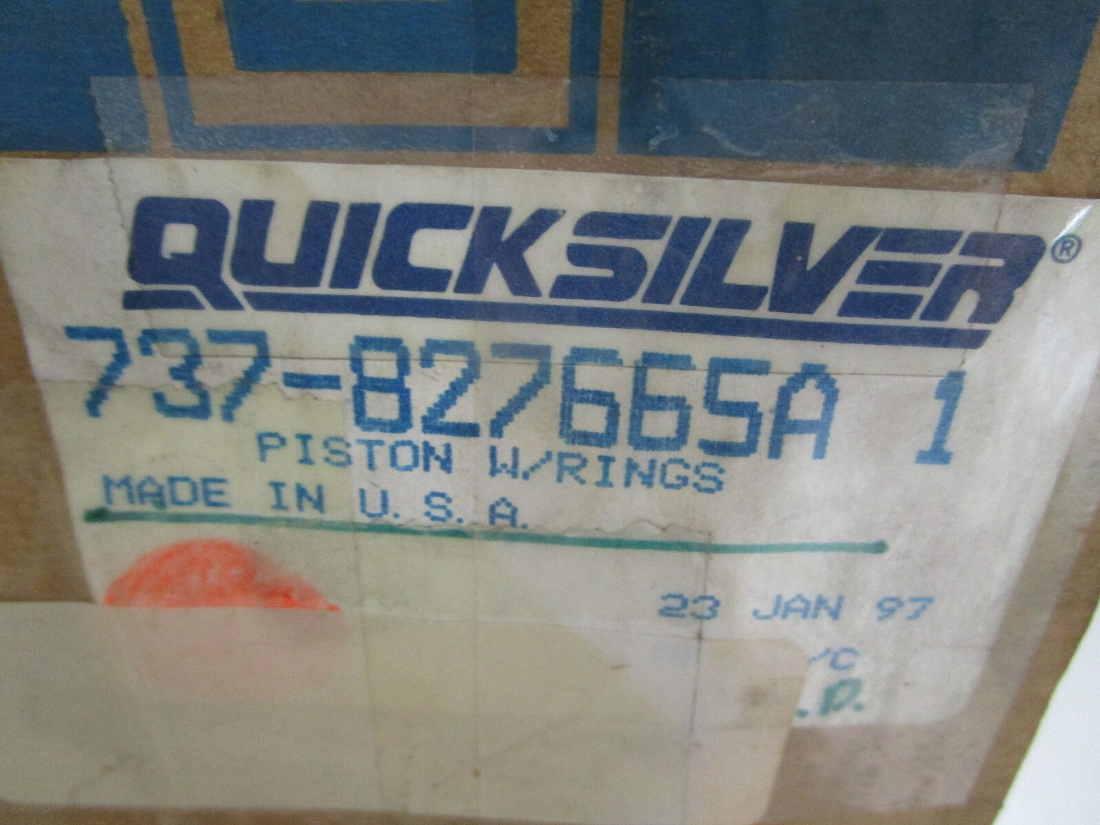 *NEW OEM* 0820 Mercury Quicksilver Piston w/ Rings 737-827665A1