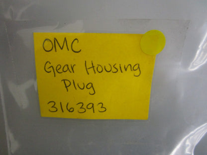 *NEW OEM* 0810 OMC Johnson Evinrude Gear Housing Plug 316393 0316393