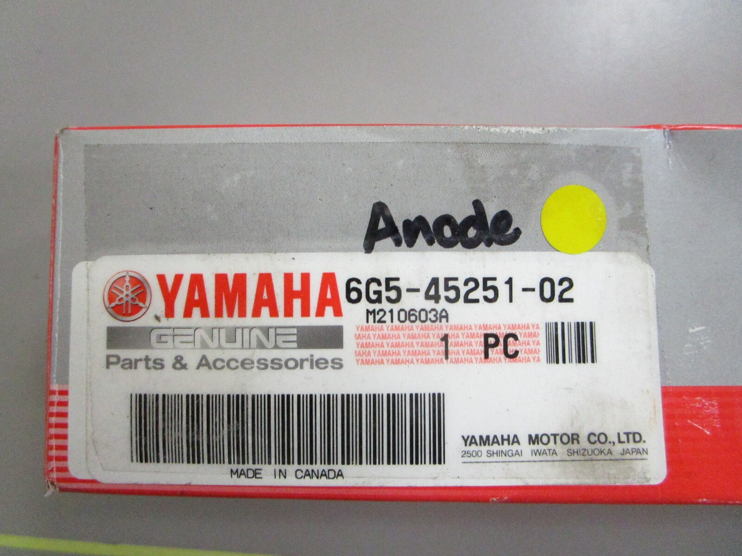 *NEW OEM* 0810 Yamaha Anode 6G5-45251-02