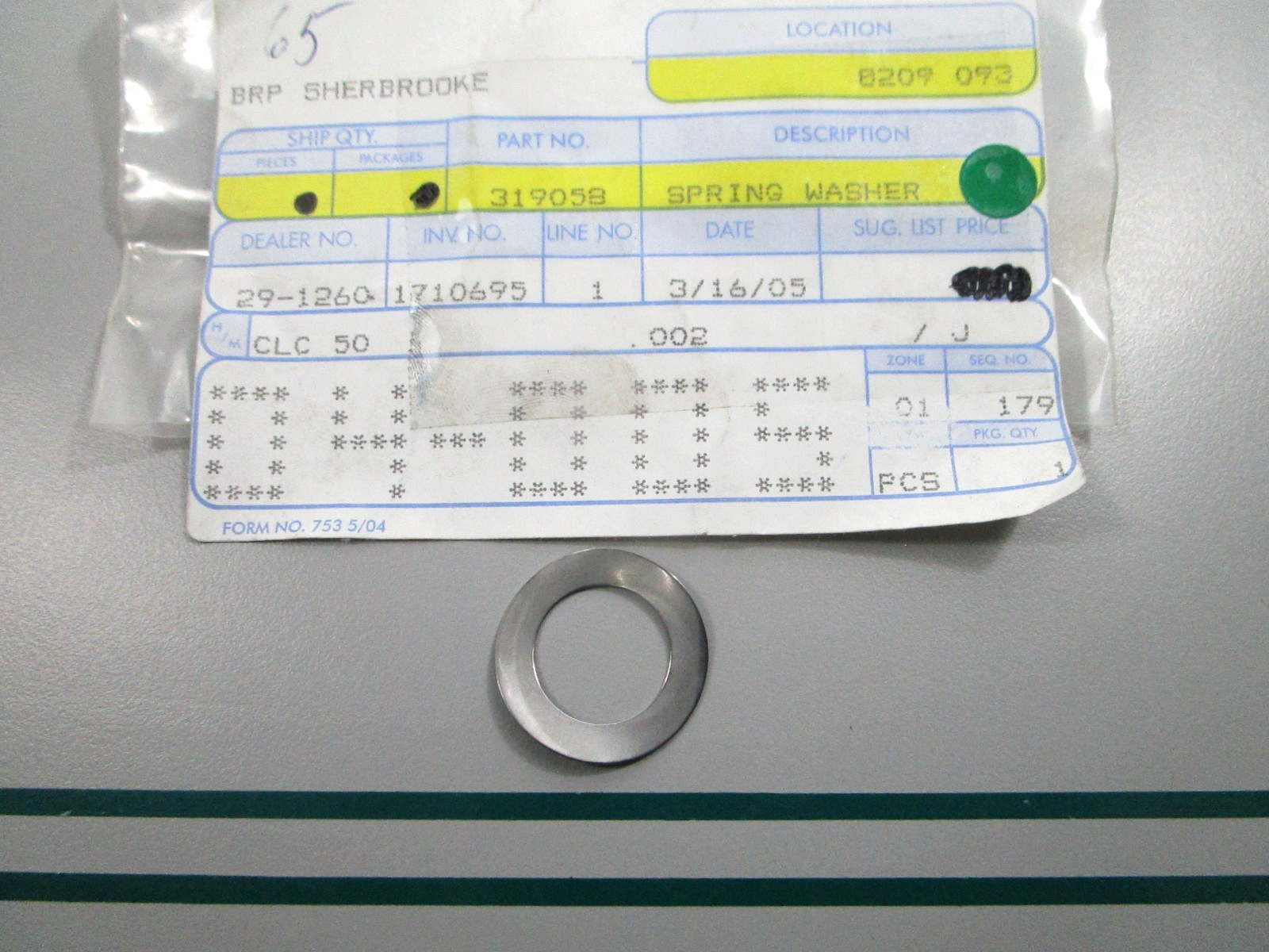 NEW OEM 319058 0319058 OMC Johnson Evinrude Spring Washer 0810
