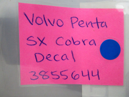 NEW OEM 3855644 Volvo Penta SX Cobra Decal 0810