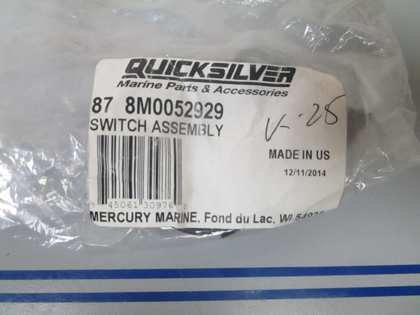 *NEW OEM* 0810 Mercury Quicksilver Switch Assembly 87-8M0052929
