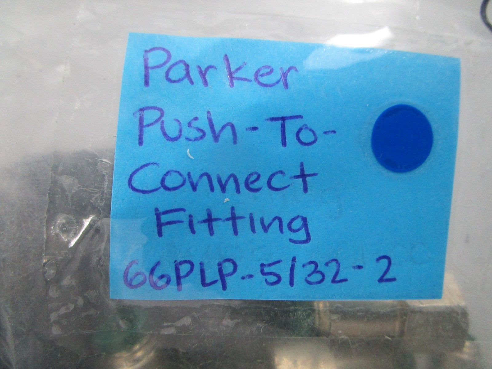 *NEW* 0810 Parker Push-To-Connector Fitting 66PLP-5/32-2
