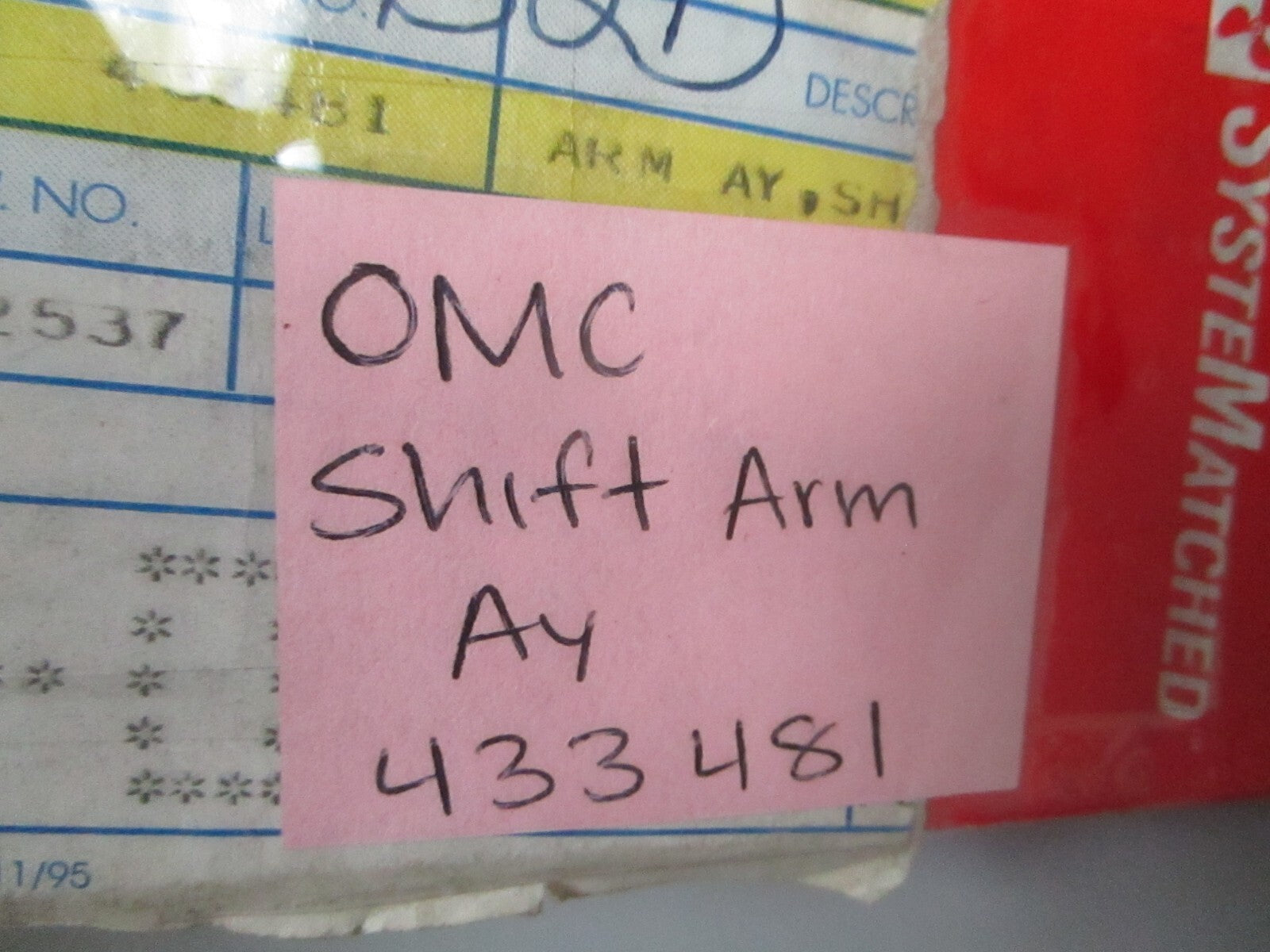 *NEW OEM* 0810 OMC Johnson Evinrude Shift Arm Assembly 433481 0433481