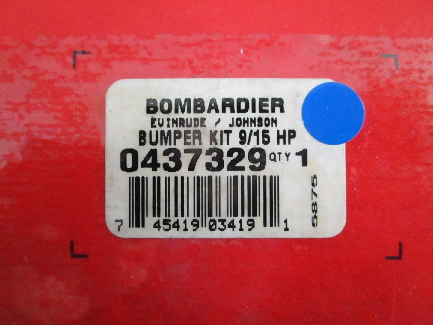 NEW OEM 437320 0437329 OMC Johnson Evinrude 9/15HP Bumper Kit 0820